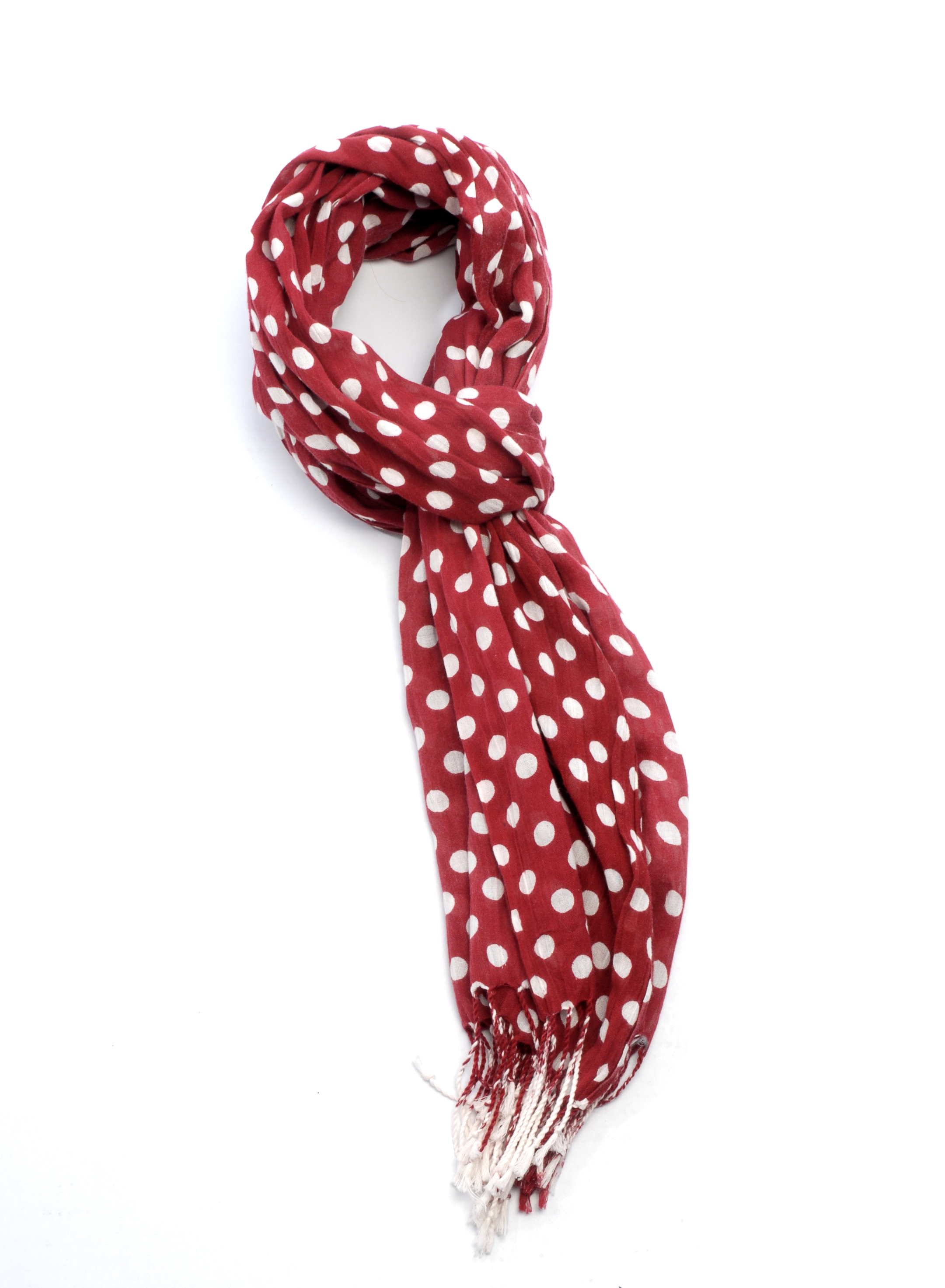 'The Old Bag Co' - Raspberry Ripple Spotty Scarf